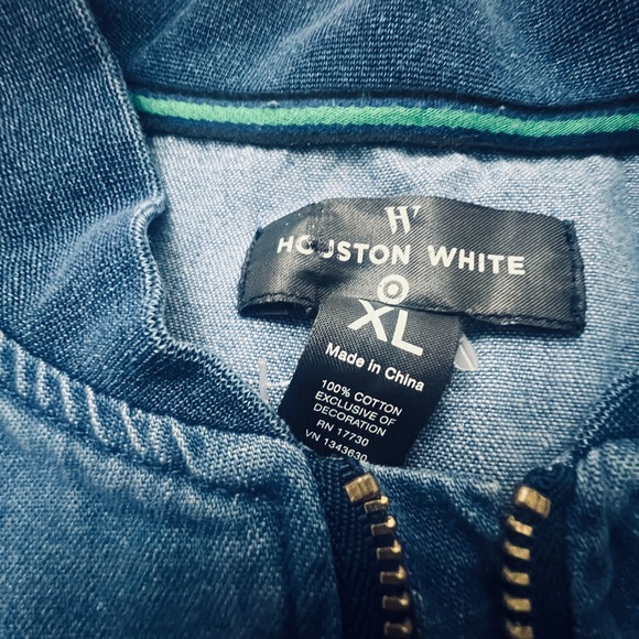 Houston White Streetcore  unisex Trendy denim blue Oversized Jumpsuit - Picture 8 of 12